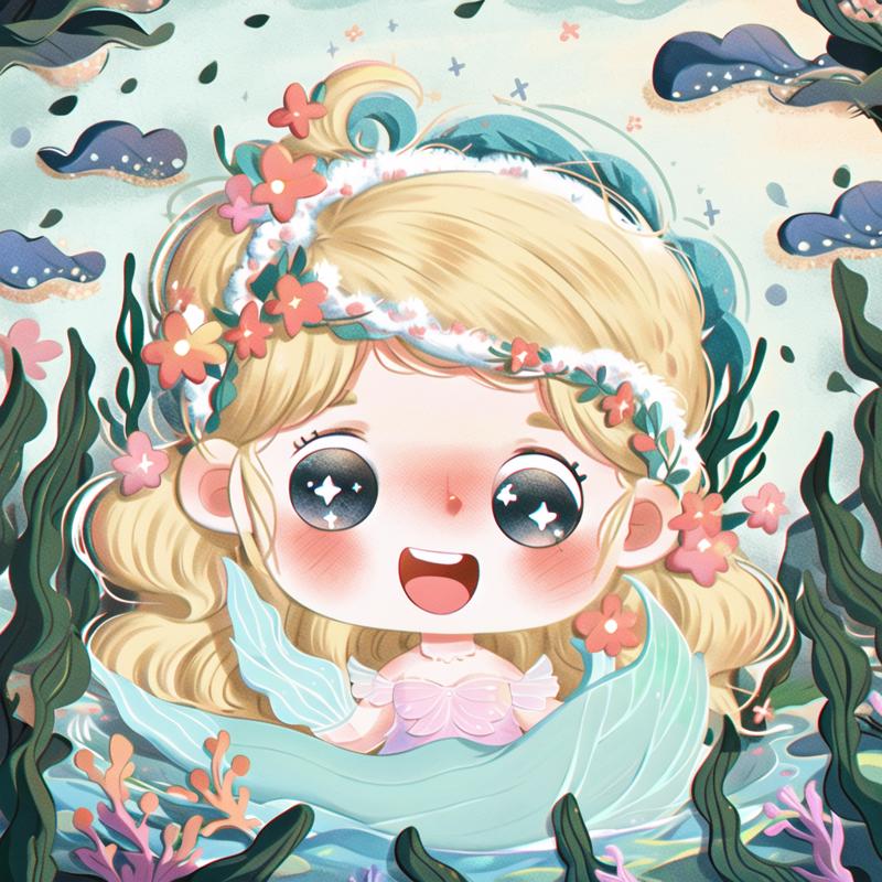 03421-640102929-_lora_lbtx-013_0.8_,1girl,bangs,blonde hair,chibi,flower,hair ornament,lbtx,long hair,open mouth,smile,solo,upper body,mermaid,.png